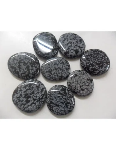Obsidienne Flocons de neige galet