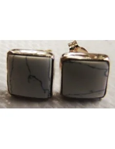 Howlite Boucles pouces carrés 2
