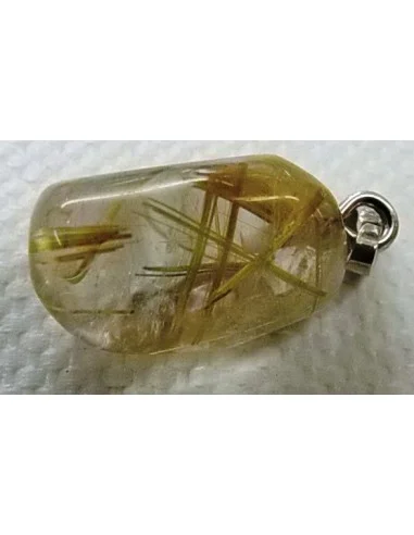 Quartz rutile pendentif argent