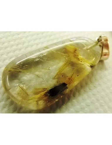 Quartz rutile pendentif argent