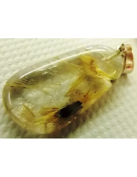 Quartz rutile pendentif argent
