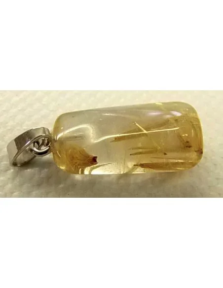 Quartz rutile pendentif argent
