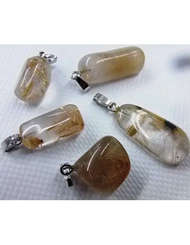 Quartz rutile pendentif argent