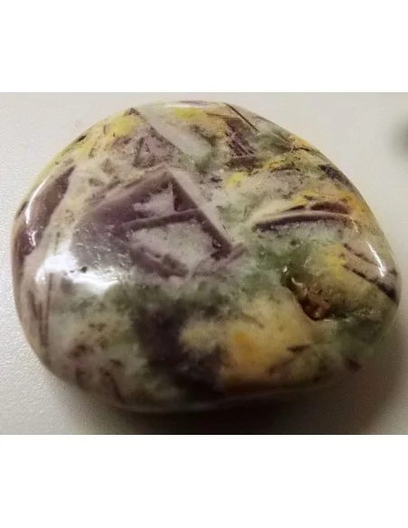 Fluorine gravé galet en pierre