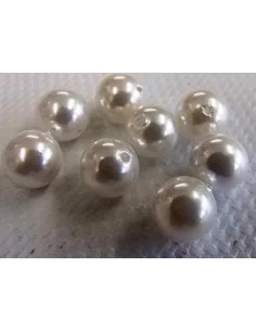 Perle blanche 1cm