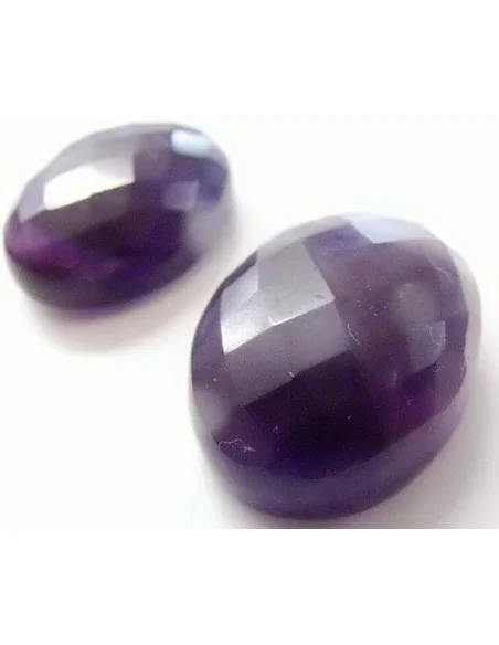 Améthyste percé facetté pendentif