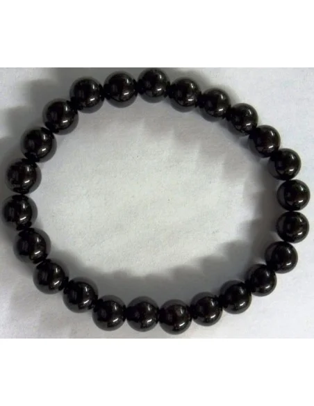 Bracelet tourmaline noire boules 8mm