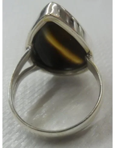 Bague en Obsidienne feu