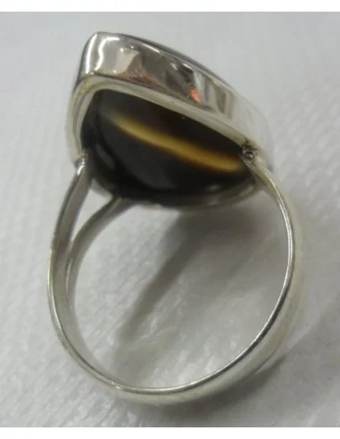 Bague en Obsidienne feu