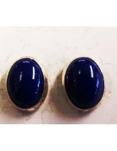 Boucles d'oreilles, pouces lapis lazuli argent