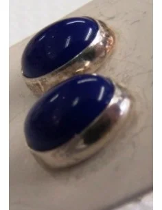 Boucles d'oreilles, pouces lapis lazuli argent 2