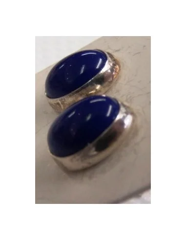 Boucles d'oreilles, pouces lapis lazuli argent