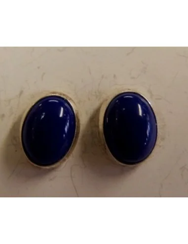 Boucles d'oreilles, pouces lapis lazuli argent