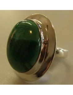 Malachite bague montee en argent 2