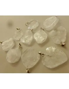 Calcite optique pendentif argent