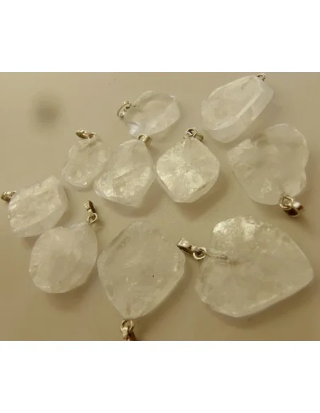 Calcite optique pendentif argent