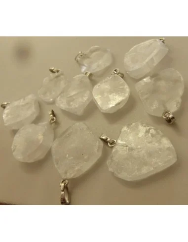 Calcite optique pendentif argent