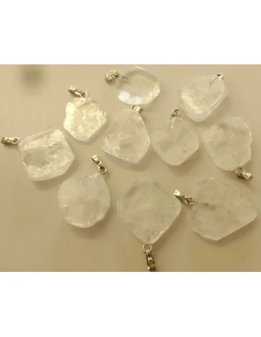 Calcite optique pendentif argent