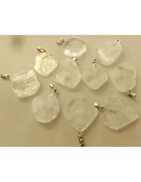 Calcite optique pendentif argent