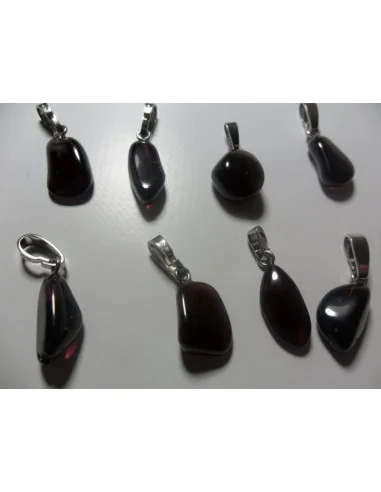 Grenat almandin pendentif argent