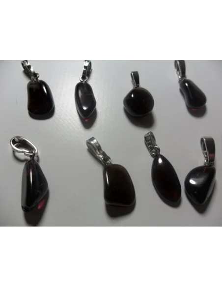 Grenat almandin pendentif argent