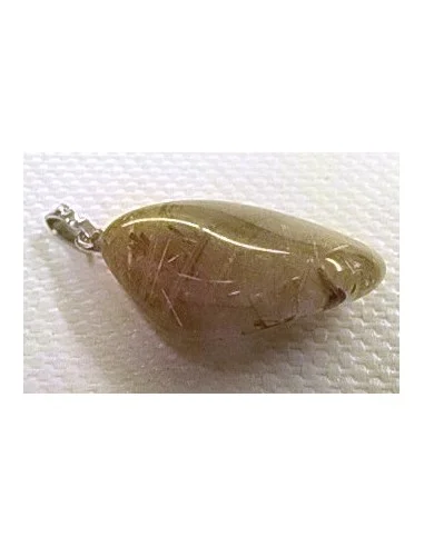Quartz rutiles de titane en pendentif