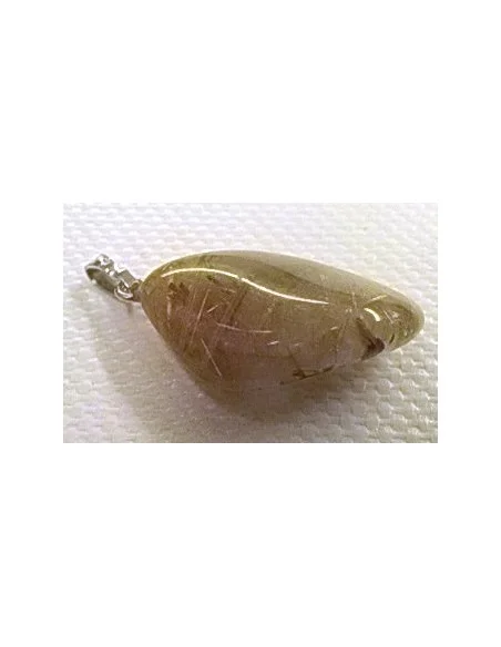 Quartz rutiles de titane en pendentif