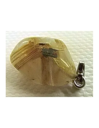 Quartz rutiles de titane en pendentif