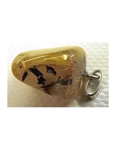 Quartz rutiles de titane en pendentif