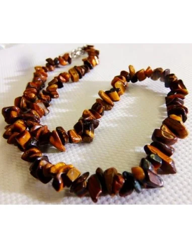 Oeil de tigre collier baroque