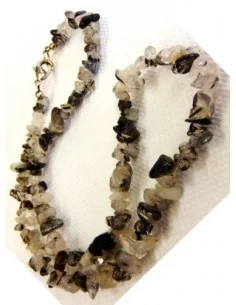 Quartz tourmaliné collier