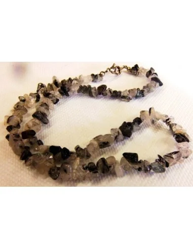 Quartz tourmaliné collier