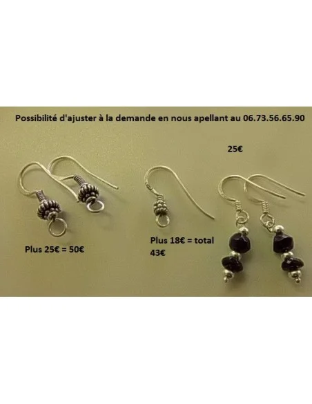 Spinelle boucles doreilles