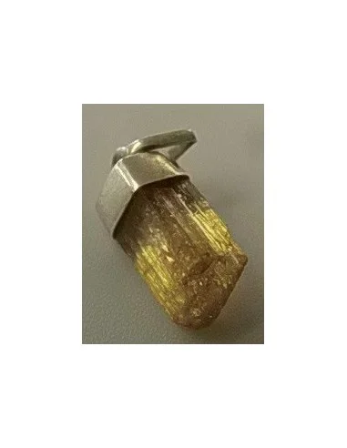 Topaze imperiale pendentif argent