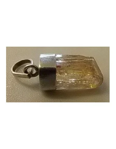 Topaze imperiale pendentif argent