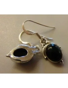 Onyx Boucles oreilles argent 2