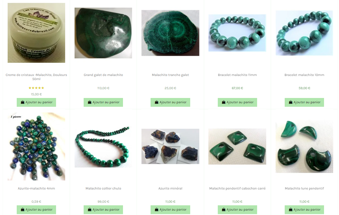 Malachite contre les doulleurs